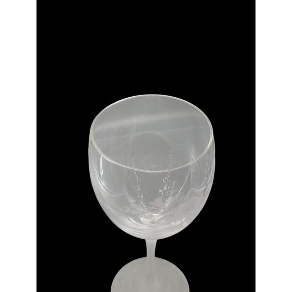 Avon Hummingbird 24% Lead Crystal Wine Goblet Satin Frosted Stem 8.5" Vintage - Picture 7 of 10